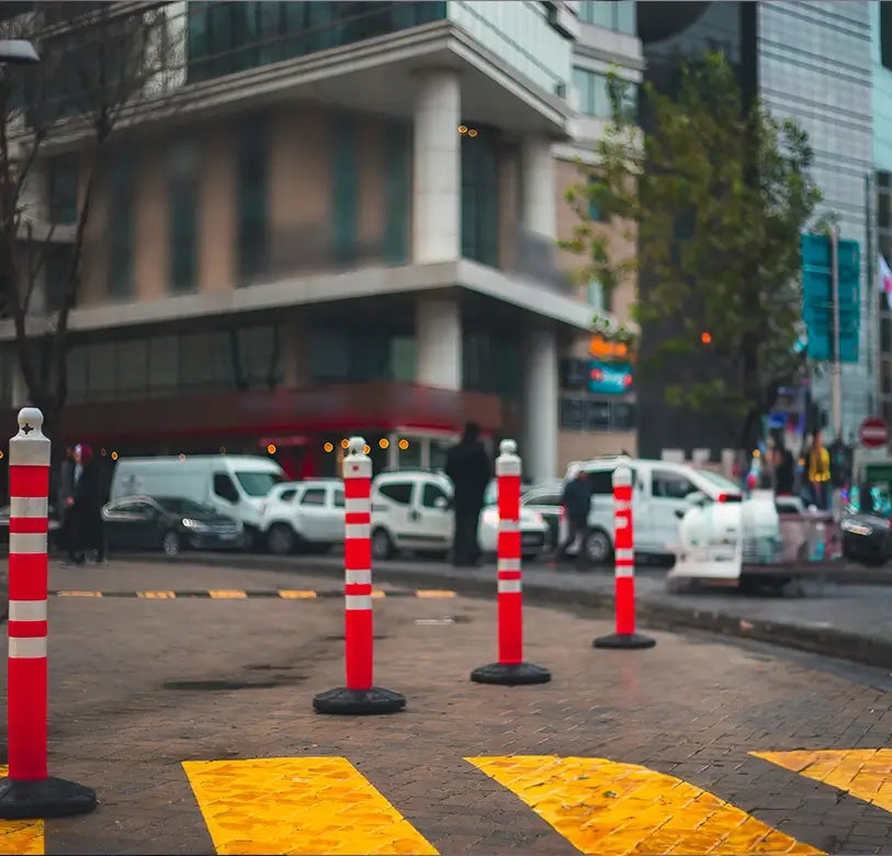 Traffic safety gear in city street