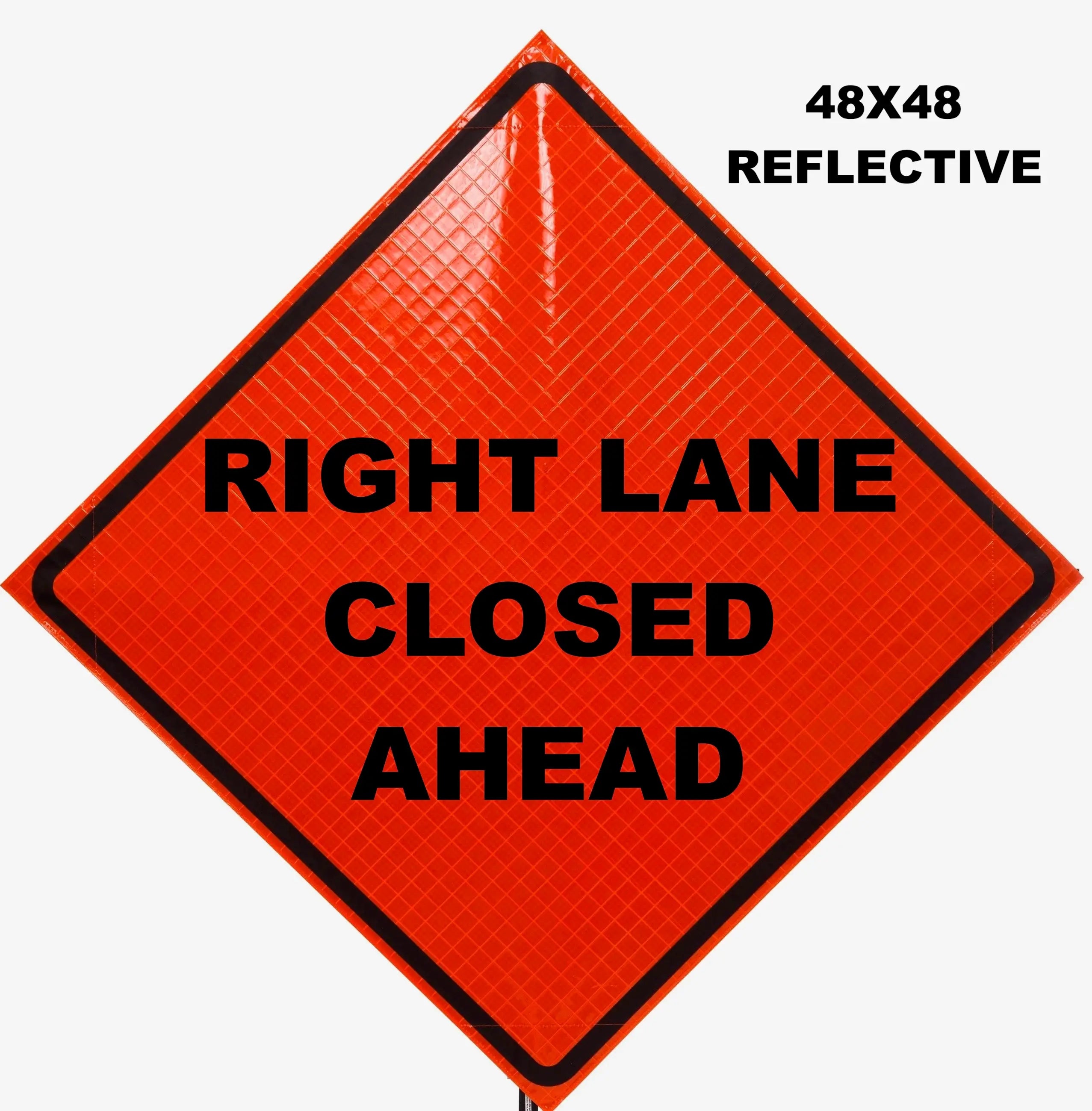 Traffic Sign Right Lane Closed Ahead