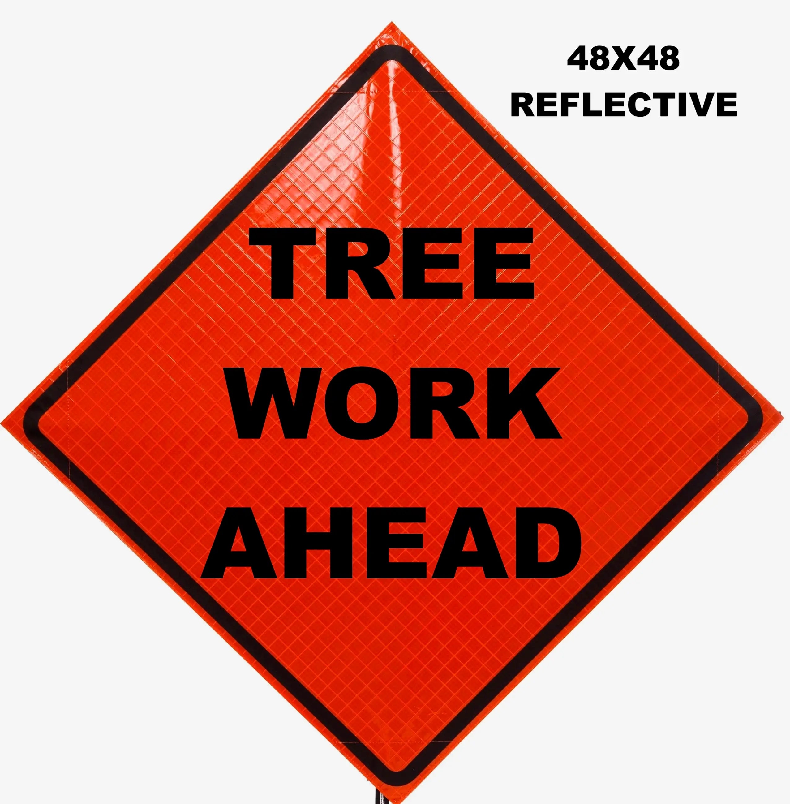 Traffic Sign Tree Work Ahead